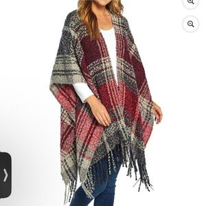 Woolrich Women's Lydia OSFA Ultra Soft & Cozy Blanket Wrap Poncho NWT